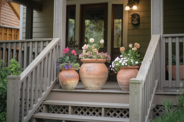 19 Front Porch Flower Pots Ideas