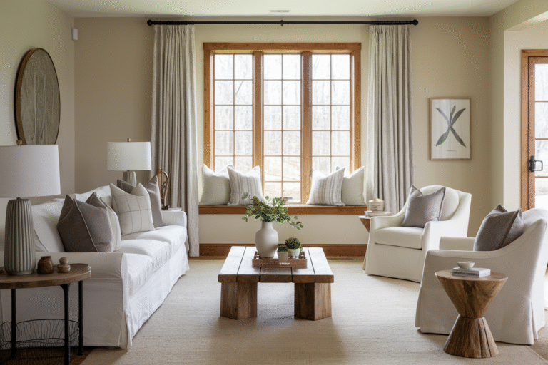 25 Cozy Modern Farmhouse Living Room Ideas