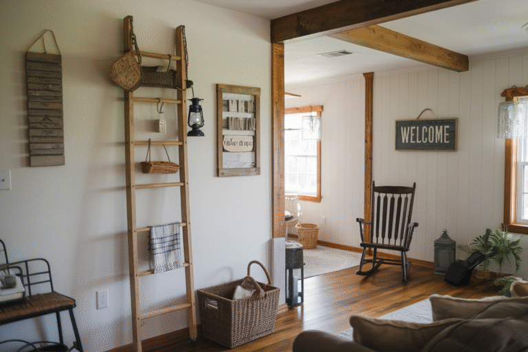 24 Farmhouse Living Room Wall Decor Ideas