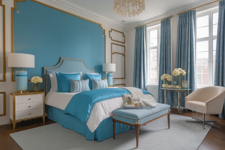 20 Blue and Gold Bedroom Ideas