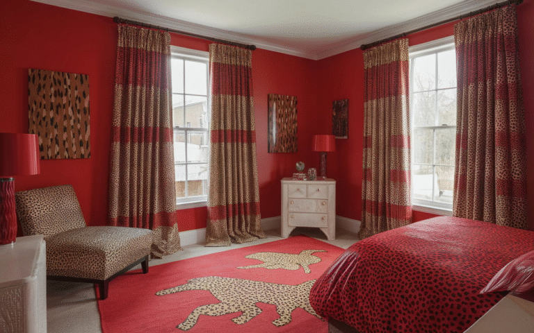 21 Red and Cheetah Bedroom Ideas