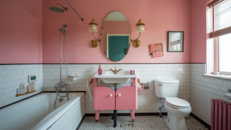 25 Pink Retro Bathroom Ideas