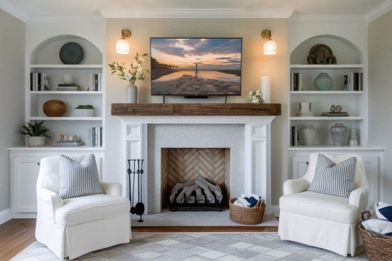 22 Fireplace Mantle Decor with TV Ideas