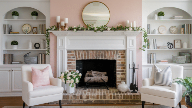 19 Spring Fireplace Mantle Decor Ideas