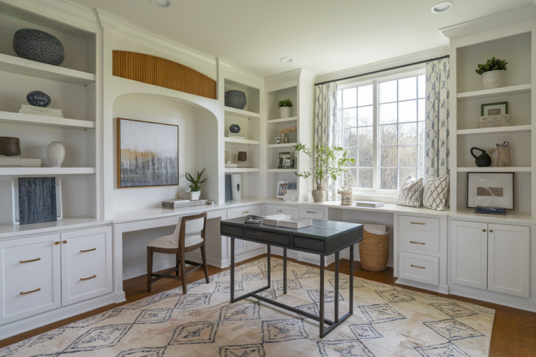 22 Home Office Built-Ins with Desk Ideas